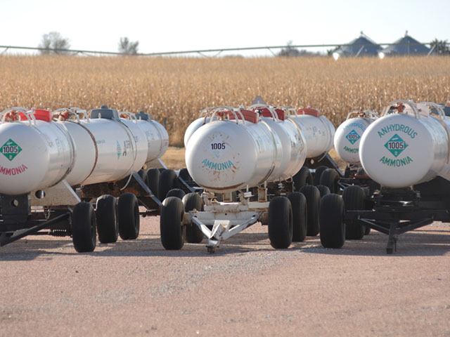 Anhydrous prices have continued to rise in recent weeks. (DTN file photo by Jim Patrico)